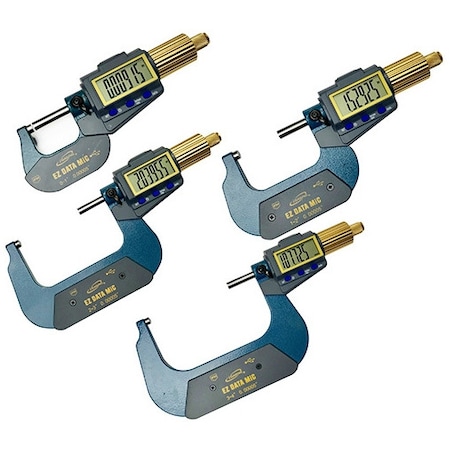 Igaging X-Large Display Electronic Bluetooth Capable Micrometer 0-4"/0-100mm 4pc Set, 35-054-U44 35-054-U44